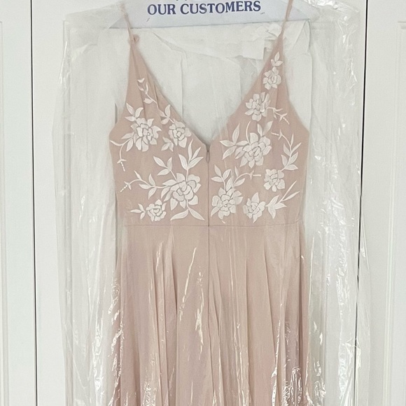 BHLDN Sadia Dress, Oyster, Size 8 - Picture 3 of 16
